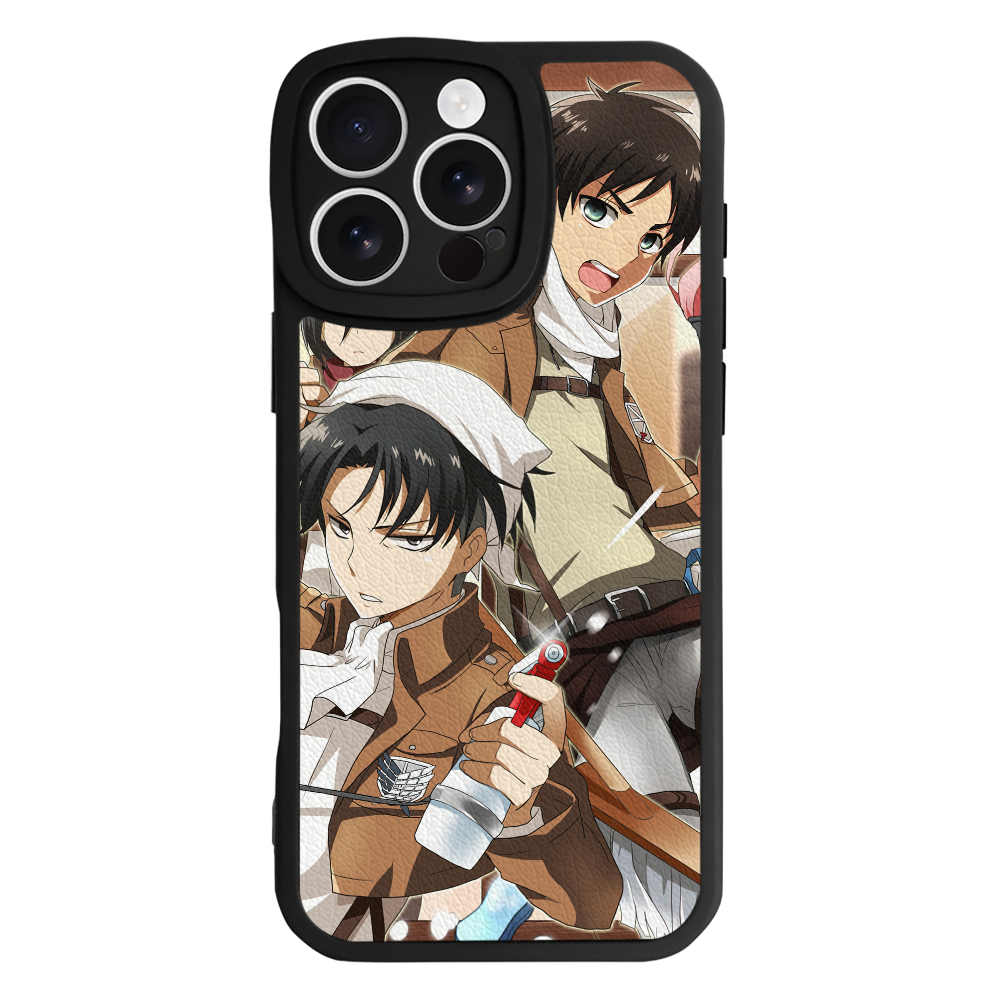 （画像用） 進撃の巨人 Attack on Titan 【iPhone 16シリーズ対応】シリコンスマホケース（レザー調） 材質：シリコン